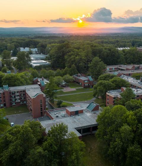 Aerial view of dorms