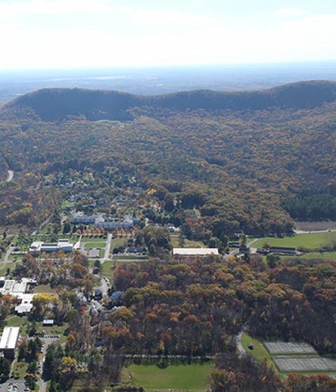 campus and mountains