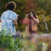 Students in the flower fields at Hampshire College Farm
