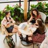 Students talking at a table in the R.W. Kern Center